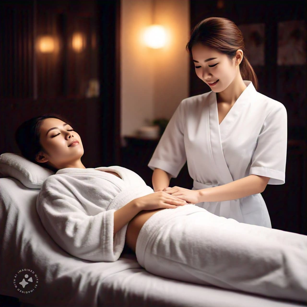 Kỹ thuật xoa bóp sẽ làm ấm vùng bụng từ đó quá trình phân hủy mỡ diễn ra nhanh hơn. Ôn ấm tử cung giúp bạn giải quyết tất cả những tăc nghẽn, lưu thông khí huyết, đào thải những chất căn, chất cũ bám sâu trong tử cung, chìa khóa quyết định cho 1 cơ thể căng tràn của phụ nữ.